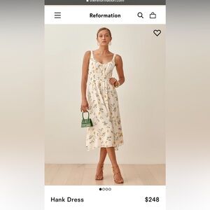 Reformation Hank Midi Dress, Size 8